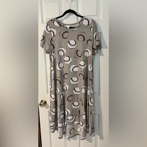 Lularoe Baseball large  Carly high low dress